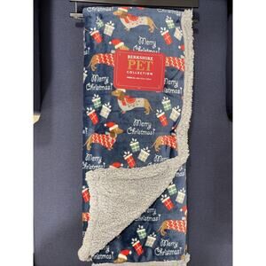 DACHSHUND 50x60” Dog “Merry Christmas” Throw Blanket NEW Berkshire Dachshunds